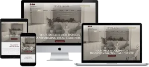 Modern dental clinic website design for Dental Avenue showcased across different screen sizes featuring consistent branding and appointment booking functionality on all devices